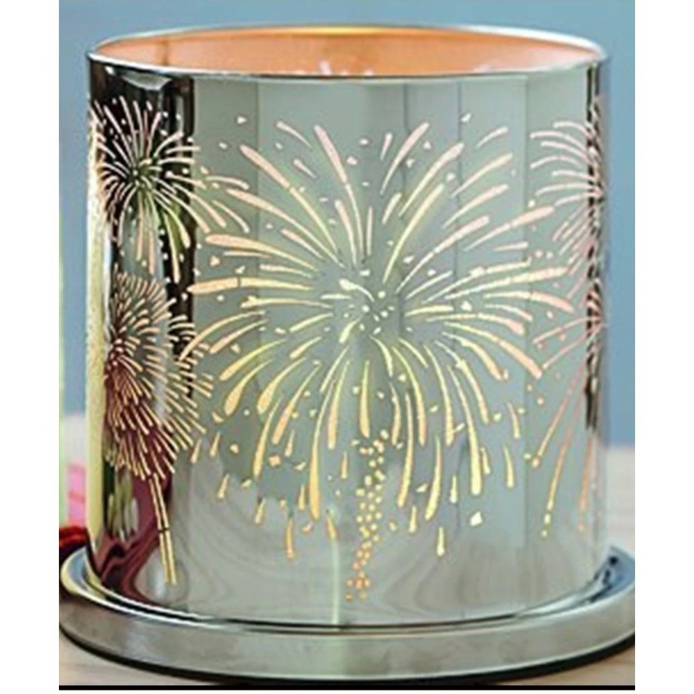 Partylite Enchanted Celebration Candle Holder Retired Fireworks Tea Light Votive